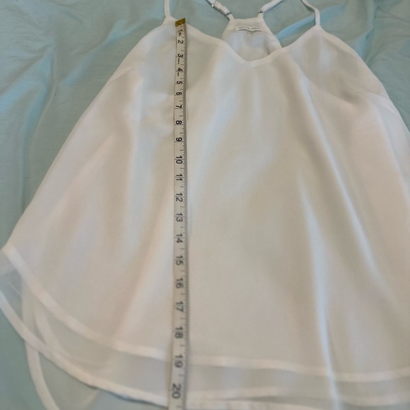 Olivia Grey Women’s Large Bright White Adjustable Spaghetti Strap Halter Blouse. - Picture 8 of 11